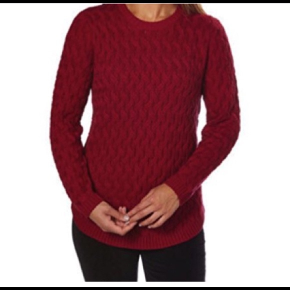 JEANNE PIERRE Women's Crew Neck Knit Sweater - Picture 1 of 5